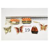 Butterfly Pins & Misc. Key Chains