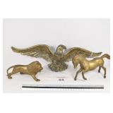 Brass Eagle, Horse & Lion