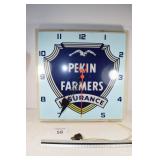 Pekin Farmer Insurance Clock LIght