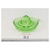 Vintage Green Glass Lemon Squeezer