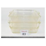 (1) Fire-King 8X8 & (2) Pyrex 8x8 Glass Bakeware