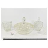 Creamer & Covered Sugar Bowl, Covered Candy Dish &