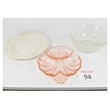 Federalist Ironstone Plat, Vintage Bowl & Pink ...
