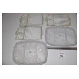 (5) Glass Serving Trays, 2 are Studio Nova