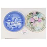 Currier & Ives Plate & Painted Plate