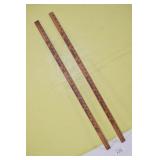 (2) La Crosse Lumber Co. Yardsticks