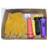 (5) Flashlights & Work Gloves