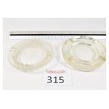(2) Glass Ashtrays