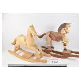 (2) Wooden Rocking Horses