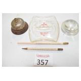 Bell, Ashtray, & Lewistown National Bank Pencils