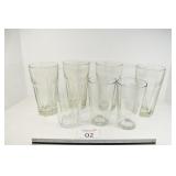 (4) Large Heavy Glasses & (3) Misc.