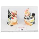 Vintage Rooster Cream & Sugar