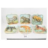 (6) Napco Animal Plaques