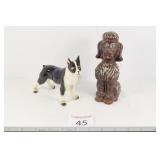 (2) Dog Figurines- Artmark & Orion