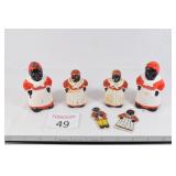 (2) Sets of Black Americana Satl & Pepper Shakers