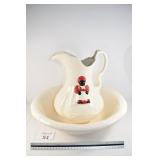 Black Americana Pitcher & Bowl "Ironstone USA"