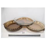 (6) Glass Pie Plates-Pyrex & Others