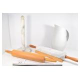 (2) Rolling Pins, Pitcher & Paper Towel Holder