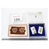 Initialed Button Toppers J & B & (2) Pins