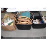 (3)Boxes: Quilting Fabric, Books, & Craft Supplies