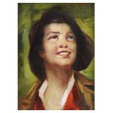 CURRAN, Charles A. Oil on Board. Portrait of a CURRAN, Charles A. Oil on Board. Portrait of a