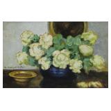 KARPINSKI, Alfons. Oil on Board. Still Life with