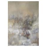 BANCHIERI, Giuseppe. Oil on Canvas. "Milano- BANCHIERI, Giuseppe. Oil on Canvas. "Milano-