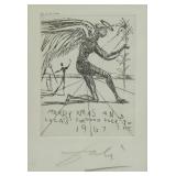 DALI, Salvador. Etching. Merry Xmas, 1967.