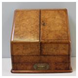 Victorian Walnut Desk Top Secretary /Letter Holder