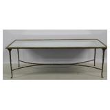 Bagues Style Bronze and Mirror Top Coffee Table Bagues Style Bronze and Mirror Top Coffee Table