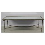 Bagues Style Bronze and Mirror Top Coffee Table