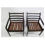 MIDCENTURY. Pair of Rosewood Arm Chairs.