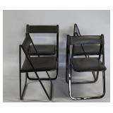 AARBEN, Italy . Set Of 4 Chrome and Leather AARBEN, Italy . Set Of 4 Chrome and Leather