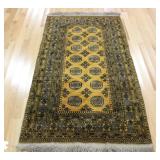 Vintage and Finely Hand Woven Bokhara Carpet