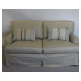 George Smith Slip Covered Love Seat George Smith Slip Covered Love Seat