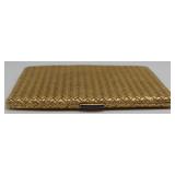 GOLD. Italian Woven 18kt Gold Case with Sapphires. GOLD. Italian Woven 18kt Gold Case with Sapphires.