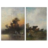 STEINIKE, Heinreich. Lot of Two Oils on Panel. STEINIKE, Heinreich. Lot of Two Oils on Panel.