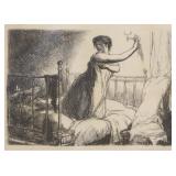 SLOAN, John. Etching. "Turning Out the Light". SLOAN, John. Etching. "Turning Out the Light".