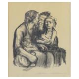 KOLLWITZ, Kathe. Lithograph. "Zwei Schwatzende