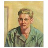 BAMA, James. Oil on Board. Portrait of a Man. BAMA, James. Oil on Board. Portrait of a Man.