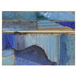 RICHARDS, Ceri. Mixed Media. Blue Abstract. RICHARDS, Ceri. Mixed Media. Blue Abstract.