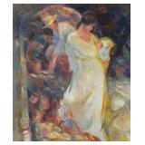 BOFILL, Beltran. Oil on Panel. Two Women. BOFILL, Beltran. Oil on Panel. Two Women.