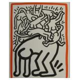 HARING, Keith. Lithograph. "Fight AIDS Worldwide". HARING, Keith. Lithograph. "Fight AIDS Worldwide".