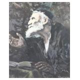 CHARYTON, Jozef. Oil on Board. Rabbi. CHARYTON, Jozef. Oil on Board. Rabbi.