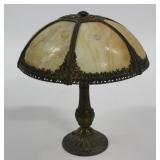 Arts and Crafts Slag Glass Table Lamp.