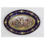 SEVRES. Oval Decorated and Bejeweled Porcelain SEVRES. Oval Decorated and Bejeweled Porcelain