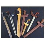 7 Assorted Vintage Kris & Other Edged Weapons