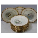 Lenox. 18 Fish Decorated Plates. Lenox. 18 Fish Decorated Plates.