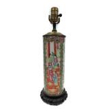 Rose Medallion Vase Mounted as a Lamp. Rose Medallion Vase Mounted as a Lamp.