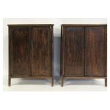 Pair of Huanghuali and Hardwood Cabinets.